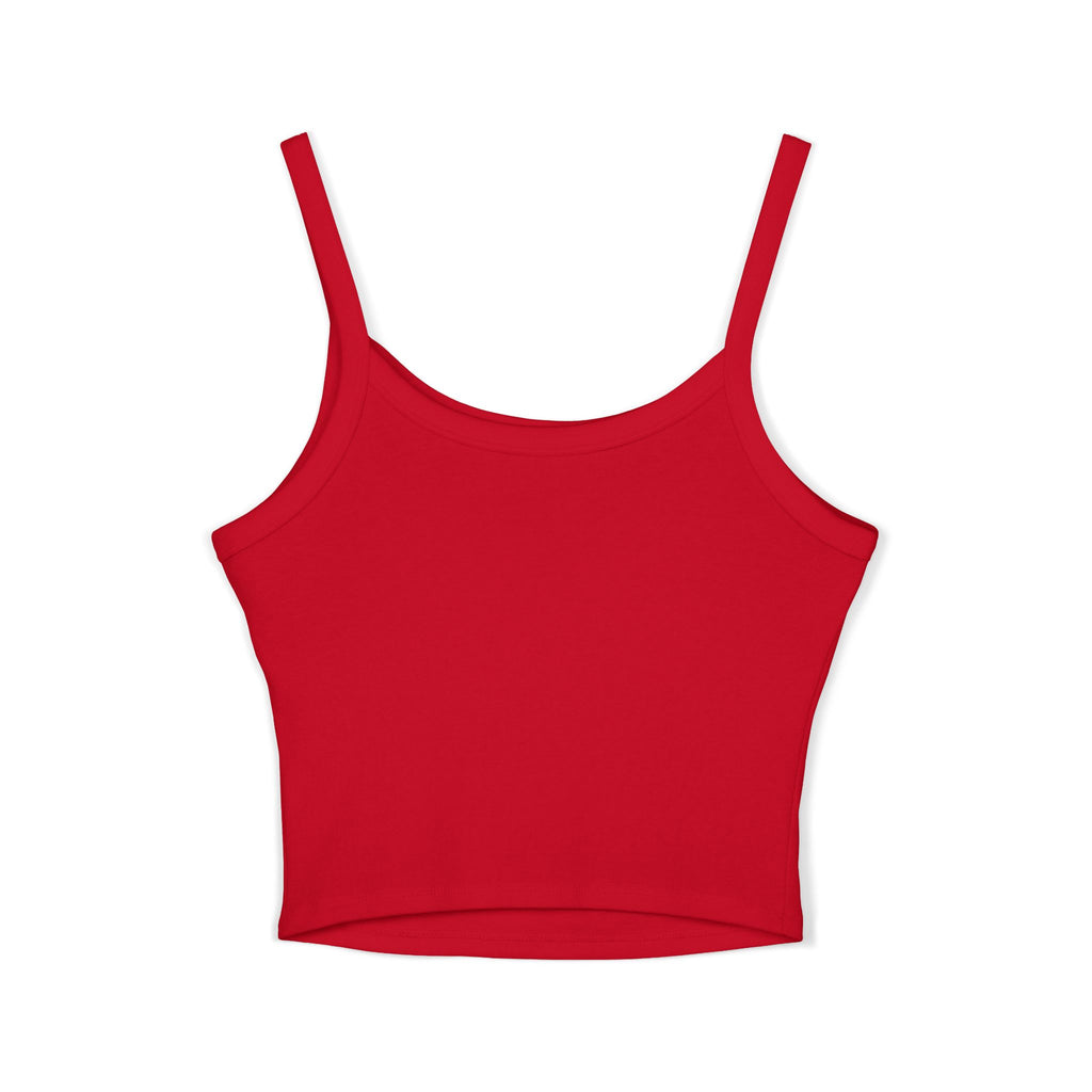 Spaghetti Tank Top — 'Mommy's Sassy Cup' Floral Skull Crop Top