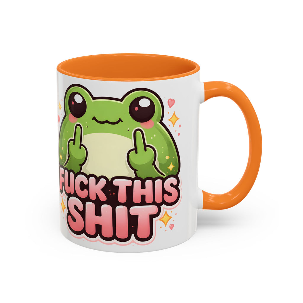 Funny Frog Mug – "Fuck This Shit" Cute Kawaii Coffee Cup (11oz/15oz)