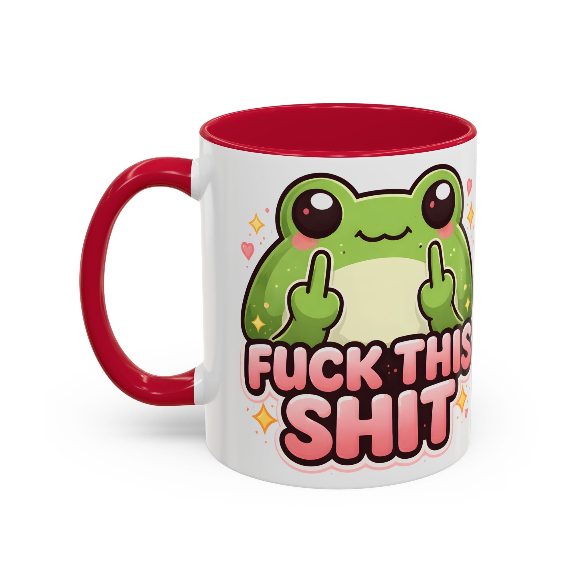 Funny Frog Mug – "Fuck This Shit" Cute Kawaii Coffee Cup (11oz/15oz)