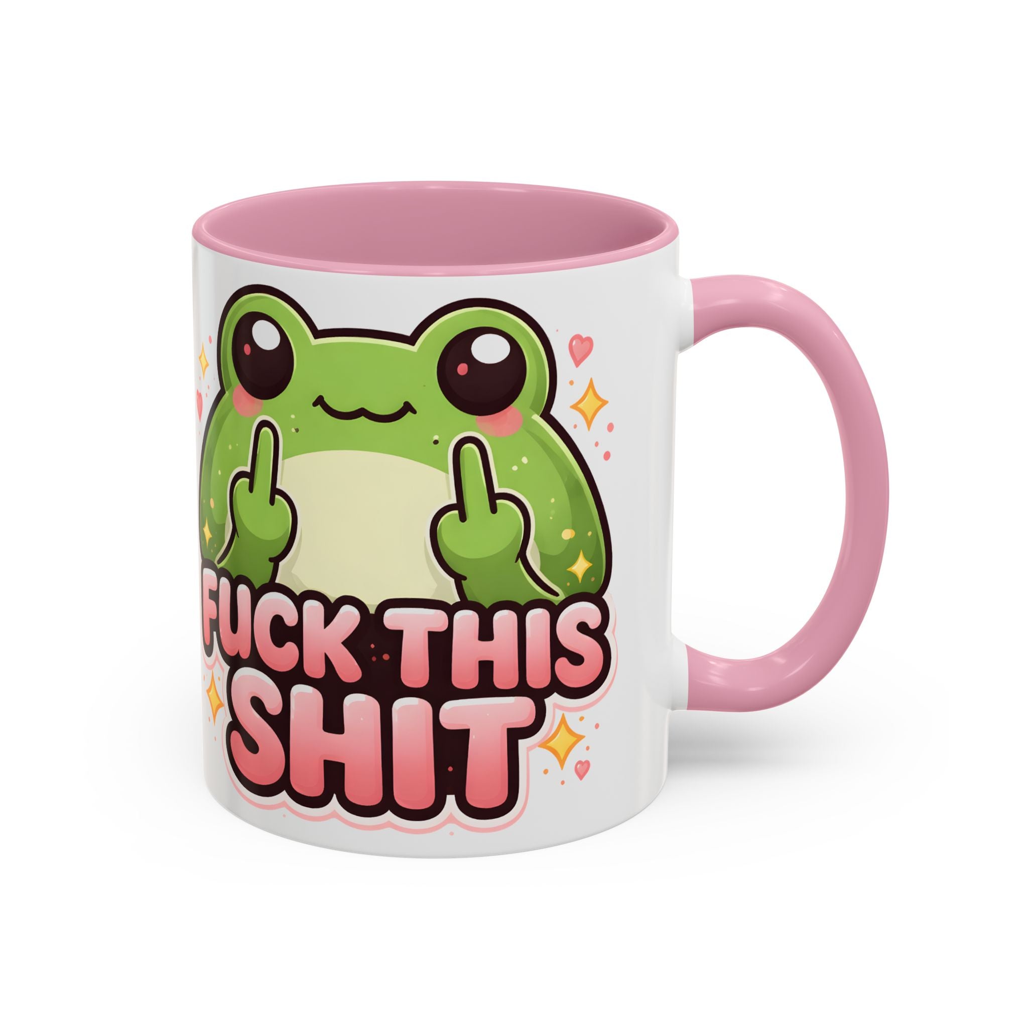 Funny Frog Mug – "Fuck This Shit" Cute Kawaii Coffee Cup (11oz/15oz)
