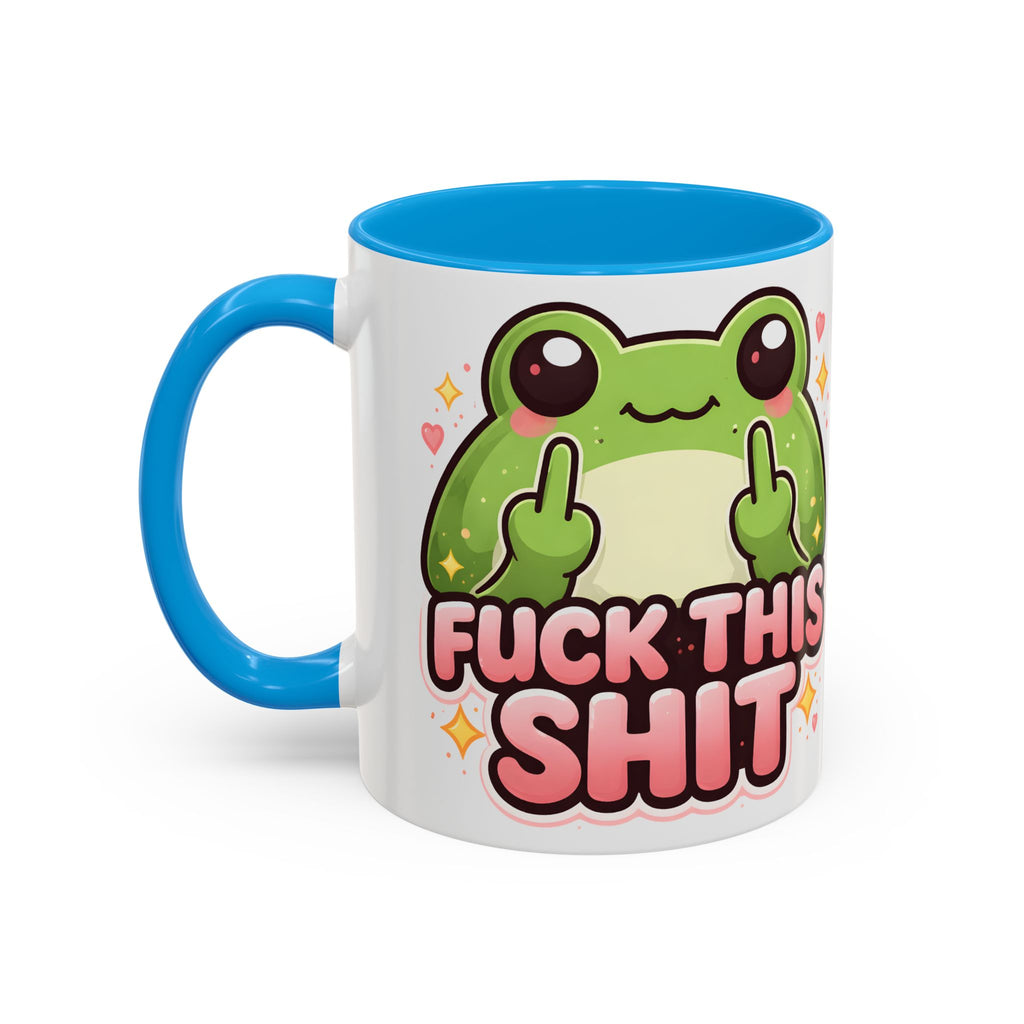 Funny Frog Mug – "Fuck This Shit" Cute Kawaii Coffee Cup (11oz/15oz)