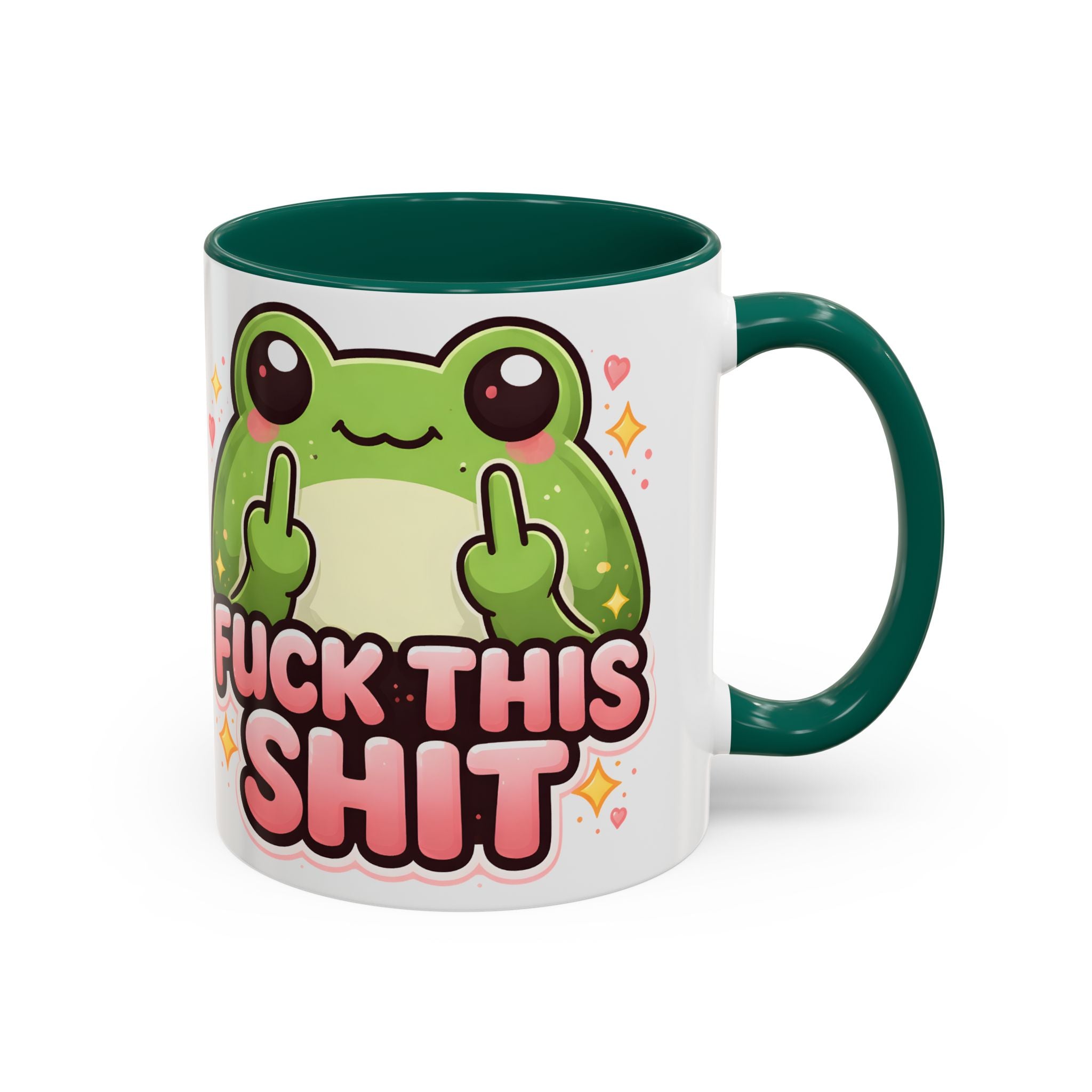 Funny Frog Mug – "Fuck This Shit" Cute Kawaii Coffee Cup (11oz/15oz)