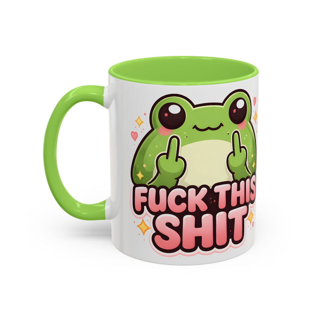 Funny Frog Mug – "Fuck This Shit" Cute Kawaii Coffee Cup (11oz/15oz)