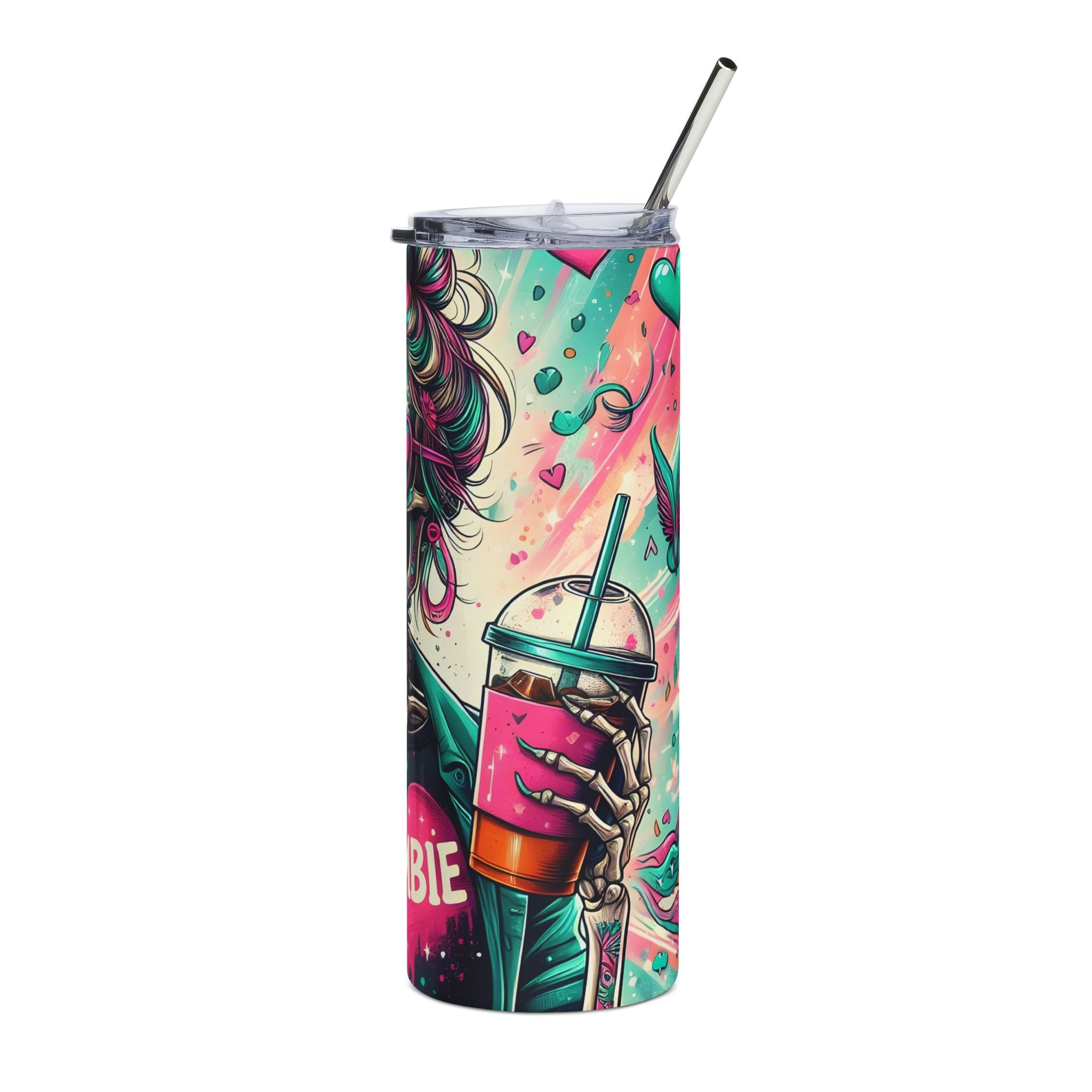 Mombie 20oz Stainless Steel Tumbler — Funny Mom Travel Cup