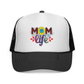 Mom Life Trucker Hat – Floral Plaid Cap for Moms, Mother's Day Gift
