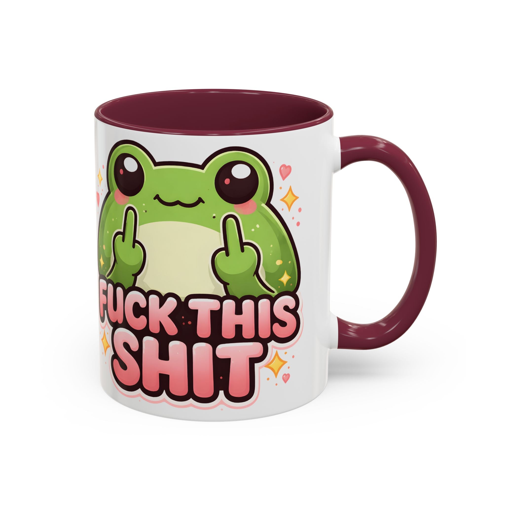 Funny Frog Mug – "Fuck This Shit" Cute Kawaii Coffee Cup (11oz/15oz)
