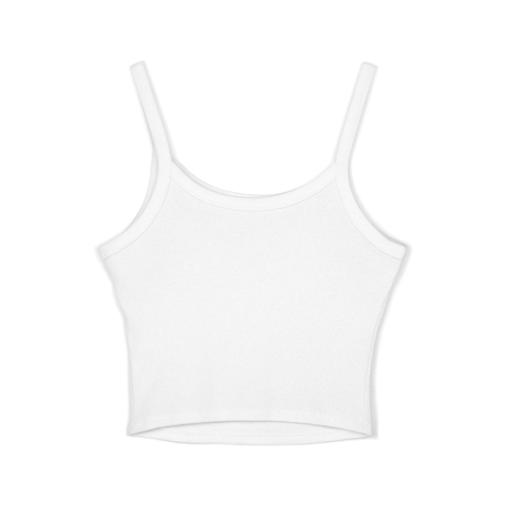 Spaghetti Tank Top — 'Mommy's Sassy Cup' Floral Skull Crop Top