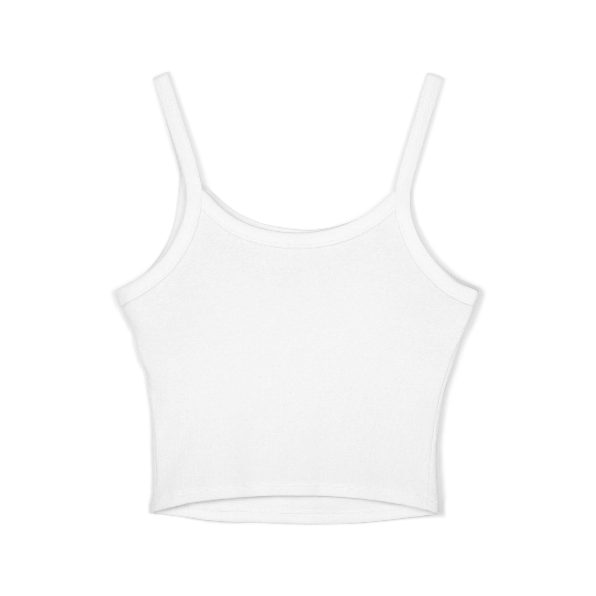 Spaghetti Tank Top — 'Mommy's Sassy Cup' Floral Skull Crop Top