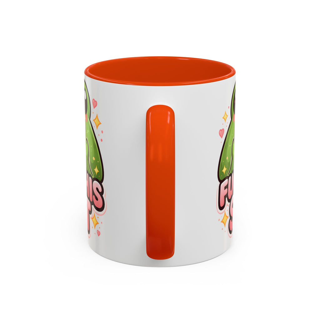 Funny Frog Mug – "Fuck This Shit" Cute Kawaii Coffee Cup (11oz/15oz)