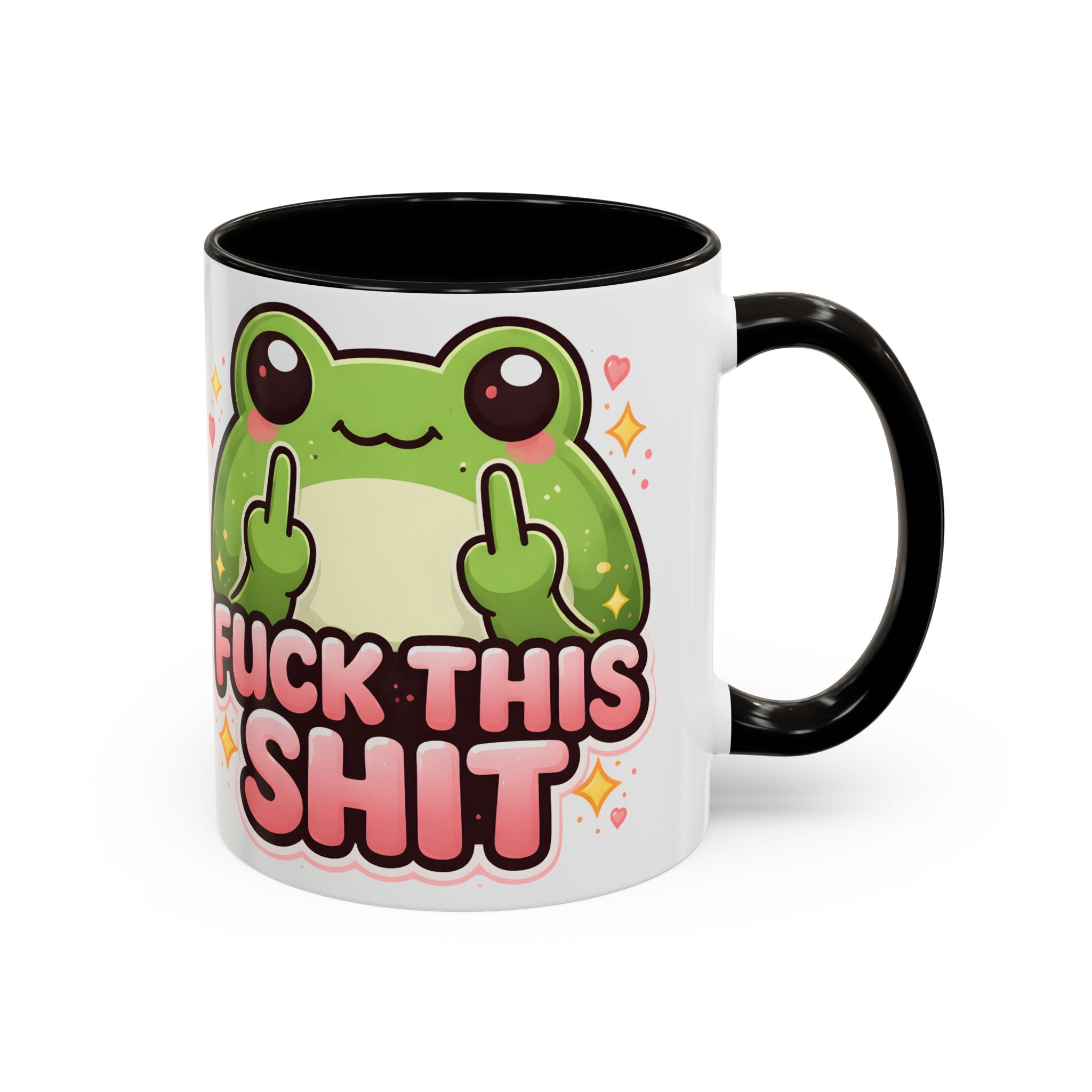 Funny Frog Mug – "Fuck This Shit" Cute Kawaii Coffee Cup (11oz/15oz)