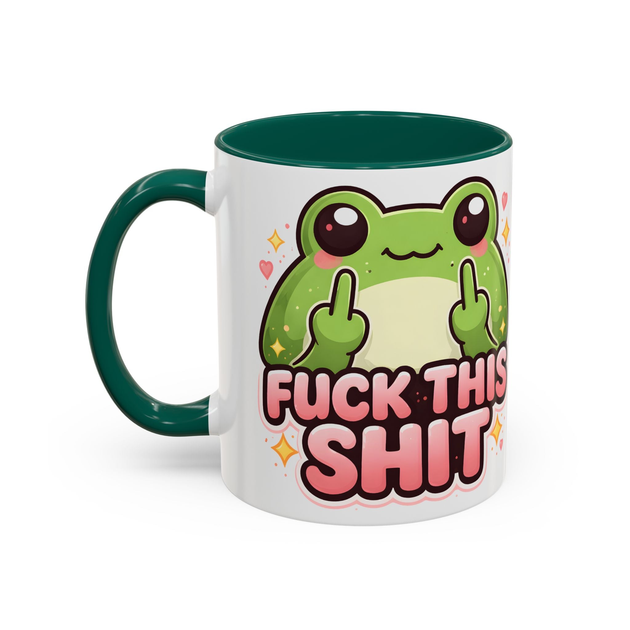 Funny Frog Mug – "Fuck This Shit" Cute Kawaii Coffee Cup (11oz/15oz)