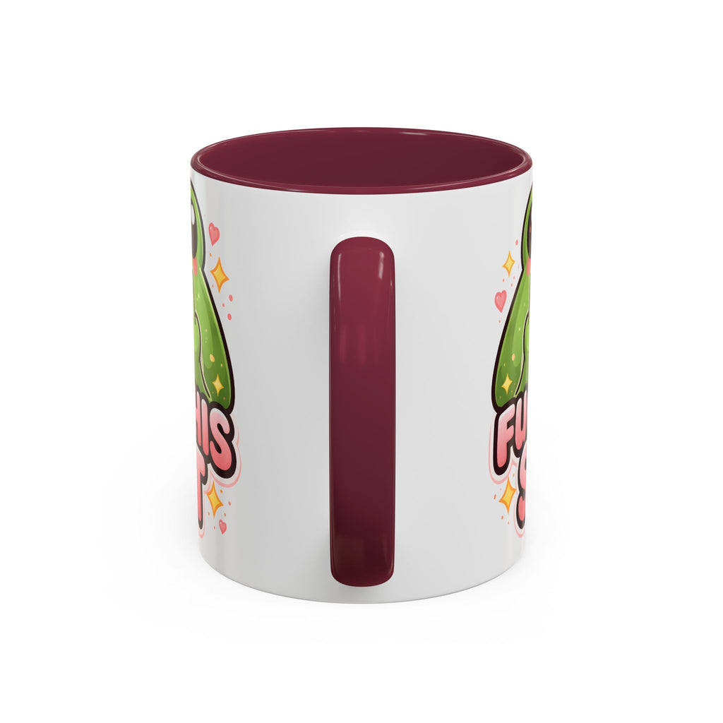 Funny Frog Mug – "Fuck This Shit" Cute Kawaii Coffee Cup (11oz/15oz)