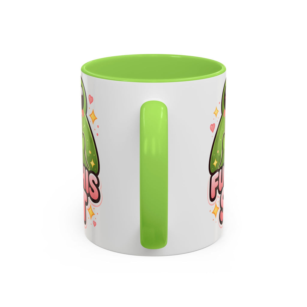 Funny Frog Mug – "Fuck This Shit" Cute Kawaii Coffee Cup (11oz/15oz)