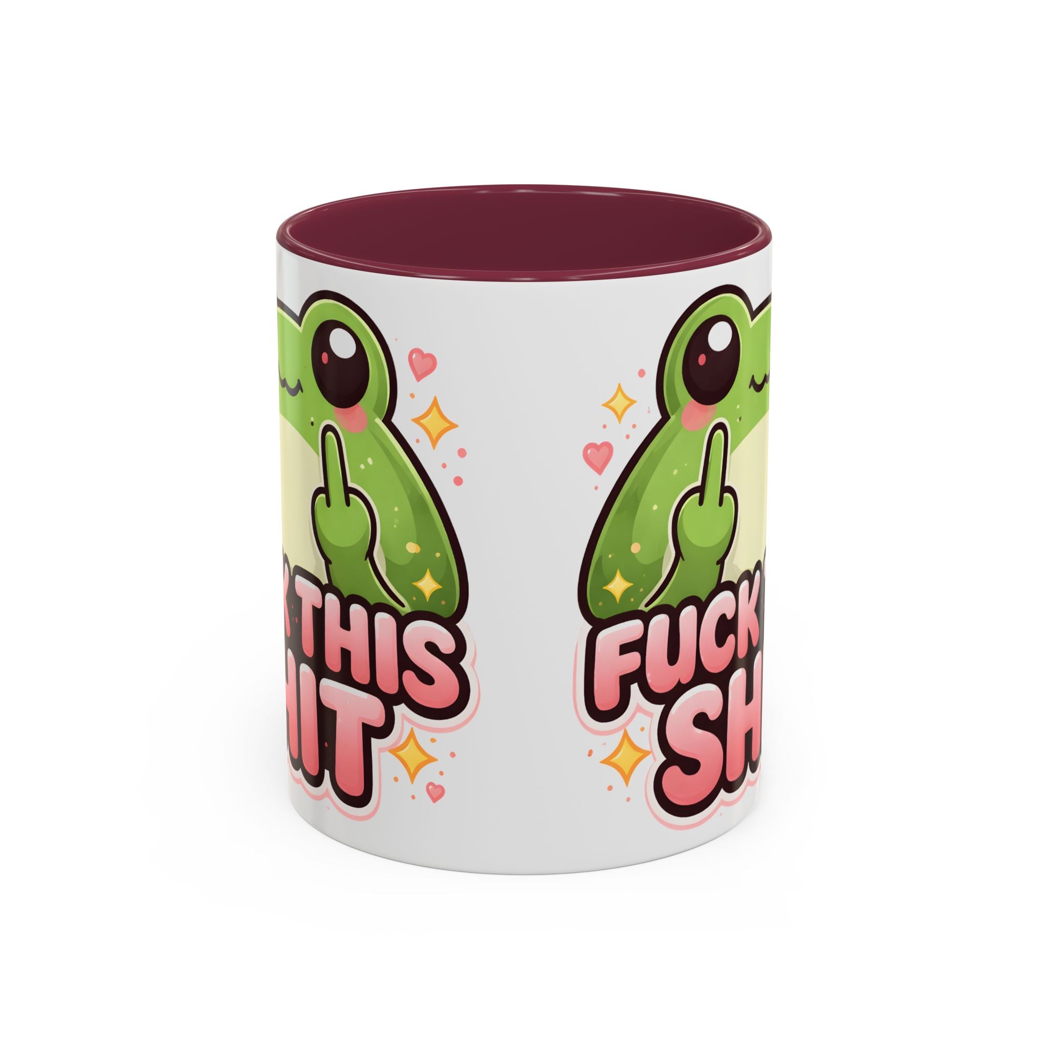 Funny Frog Mug – "Fuck This Shit" Cute Kawaii Coffee Cup (11oz/15oz)