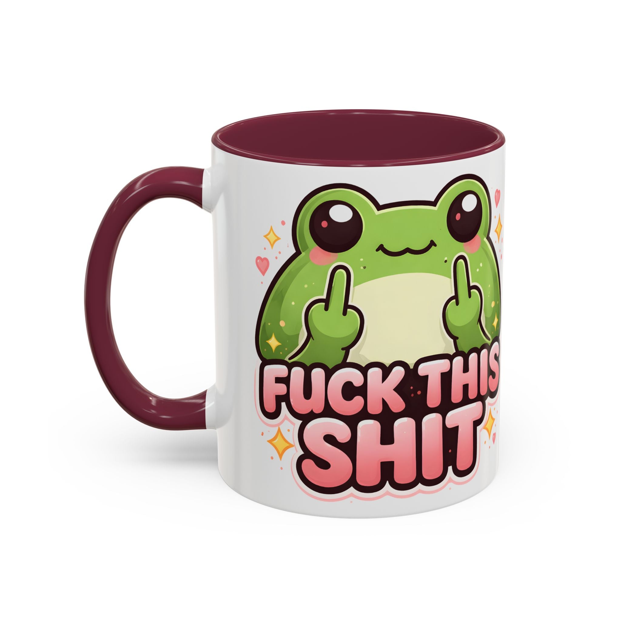Funny Frog Mug – "Fuck This Shit" Cute Kawaii Coffee Cup (11oz/15oz)