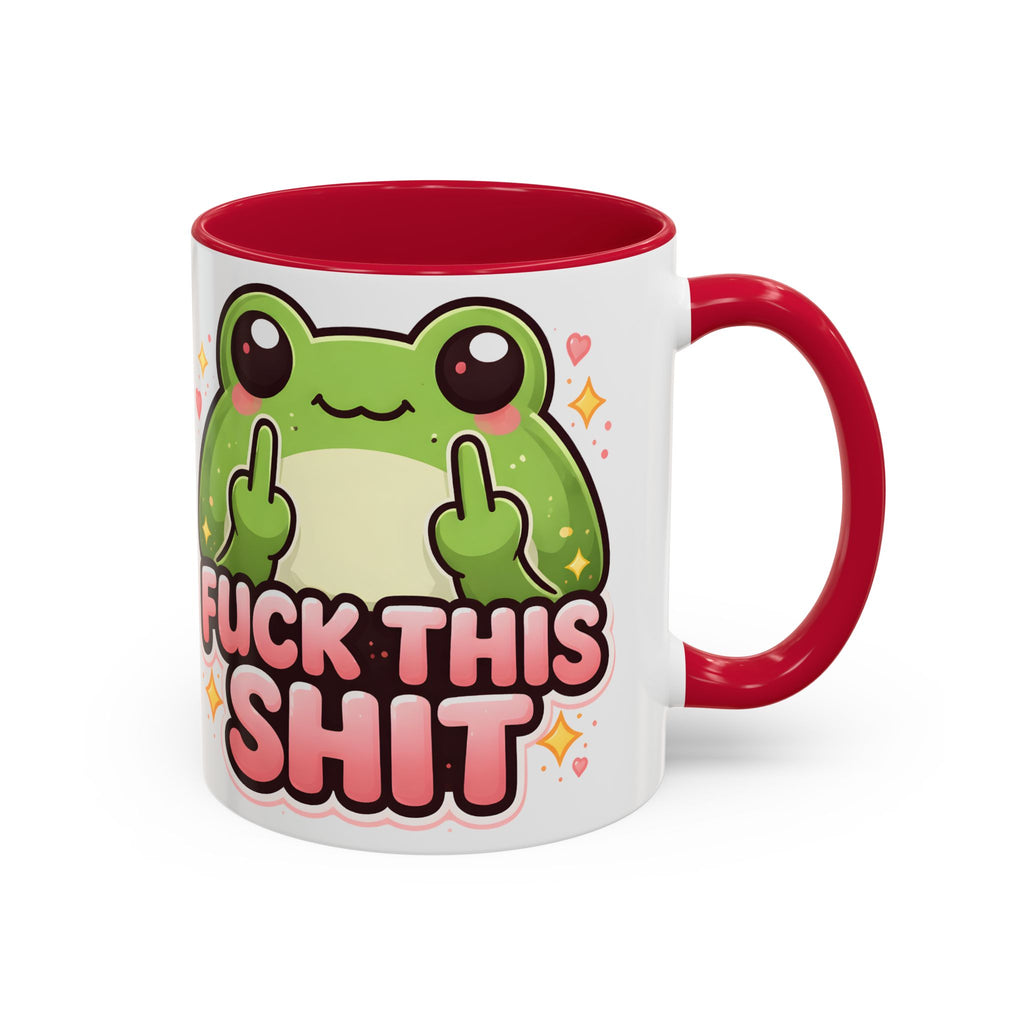 Funny Frog Mug – "Fuck This Shit" Cute Kawaii Coffee Cup (11oz/15oz)