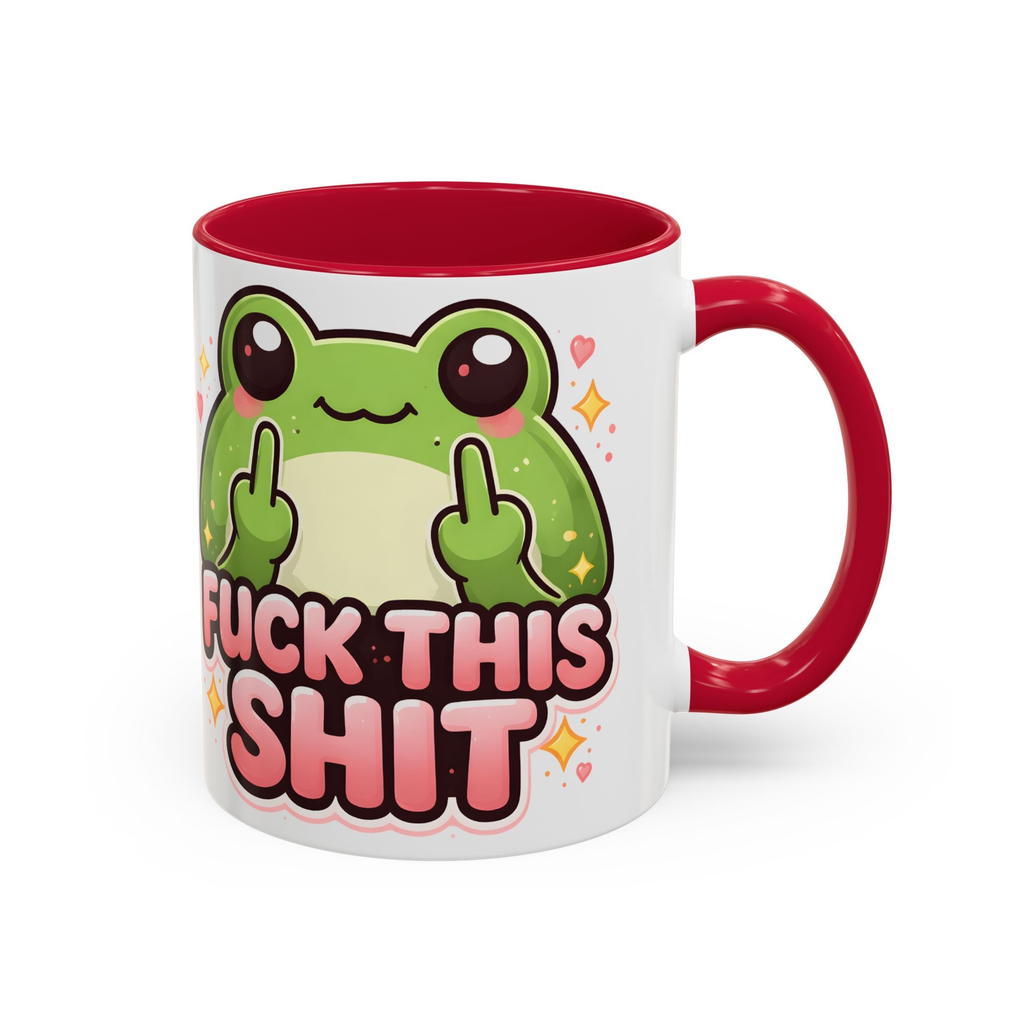 Funny Frog Mug – "Fuck This Shit" Cute Kawaii Coffee Cup (11oz/15oz)