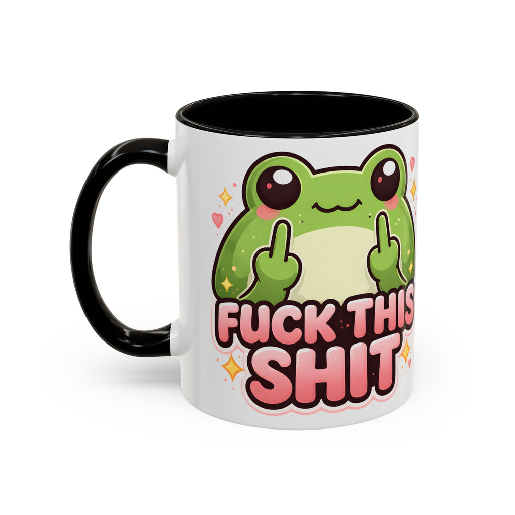 Funny Frog Mug – "Fuck This Shit" Cute Kawaii Coffee Cup (11oz/15oz)