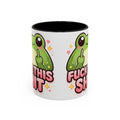 Funny Frog Mug – "Fuck This Shit" Cute Kawaii Coffee Cup (11oz/15oz)