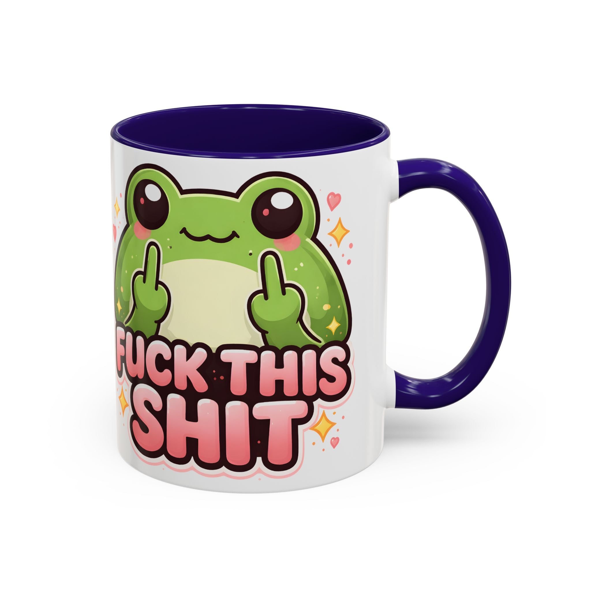 Funny Frog Mug – "Fuck This Shit" Cute Kawaii Coffee Cup (11oz/15oz)
