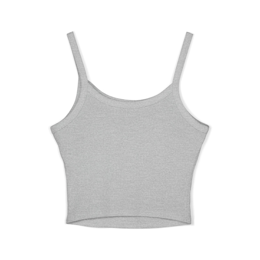 Spaghetti Tank Top — 'Mommy's Sassy Cup' Floral Skull Crop Top