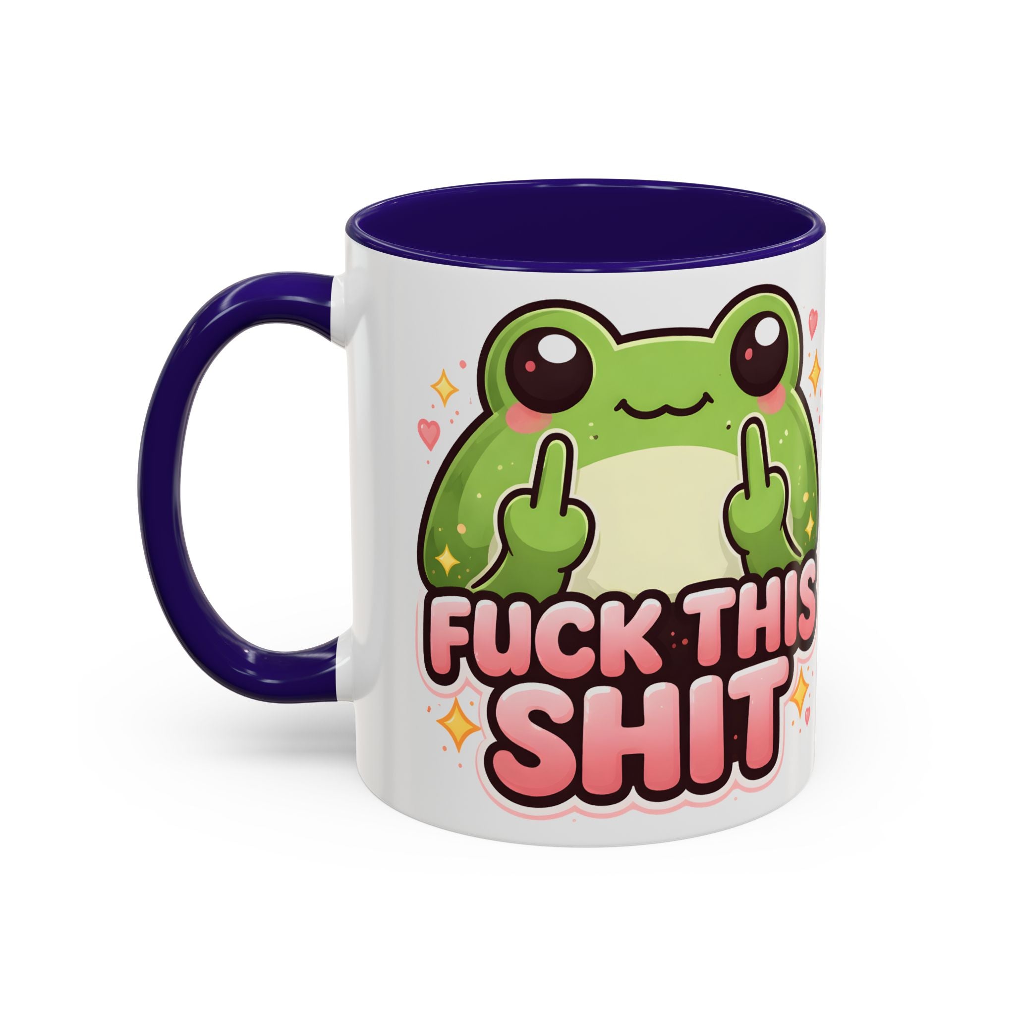 Funny Frog Mug – "Fuck This Shit" Cute Kawaii Coffee Cup (11oz/15oz)