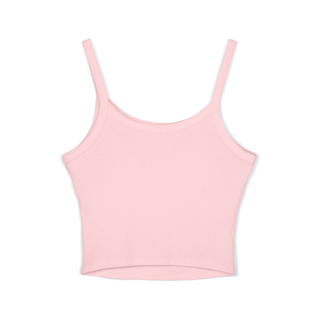 Spaghetti Tank Top — 'Mommy's Sassy Cup' Floral Skull Crop Top
