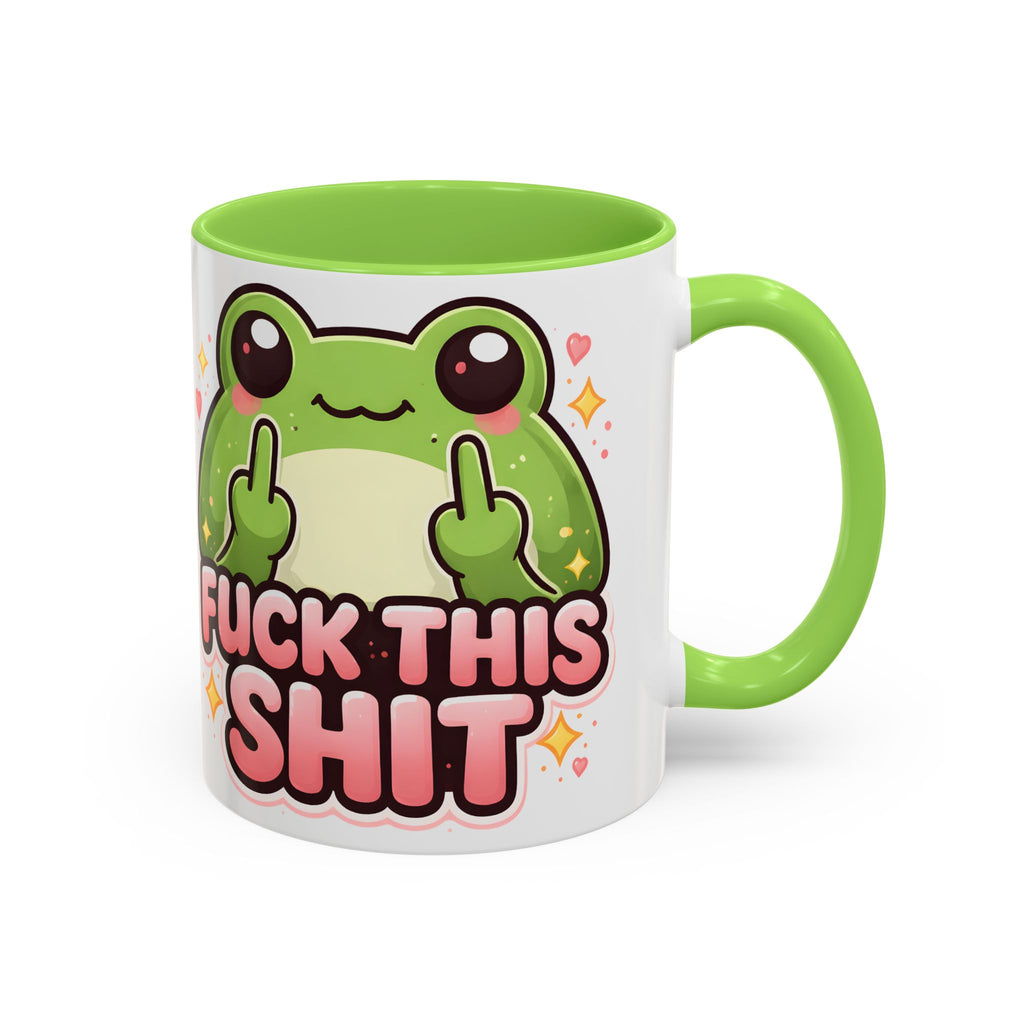 Funny Frog Mug – "Fuck This Shit" Cute Kawaii Coffee Cup (11oz/15oz)